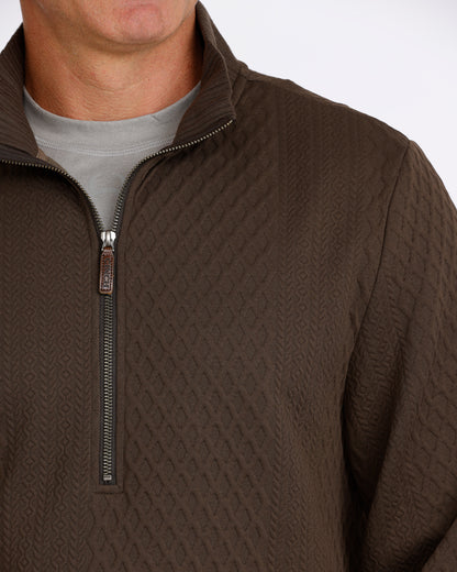 Cinch 1/4 Zip Pullover Brown