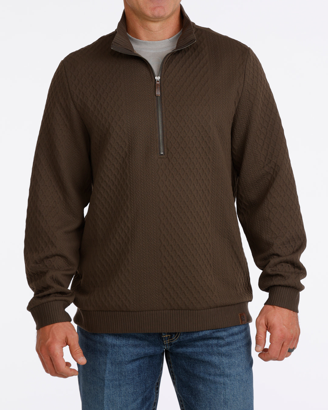 Cinch 1/4 Zip Pullover Brown