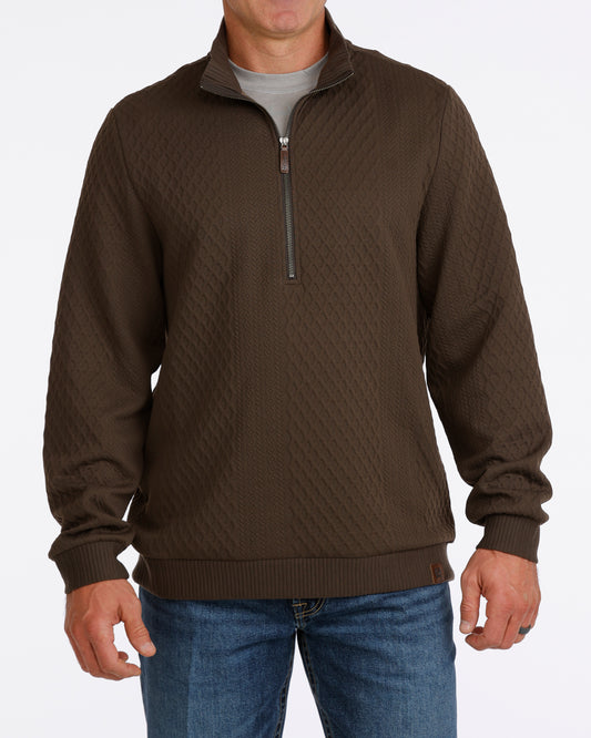 Cinch 1/4 Zip Pullover Brown