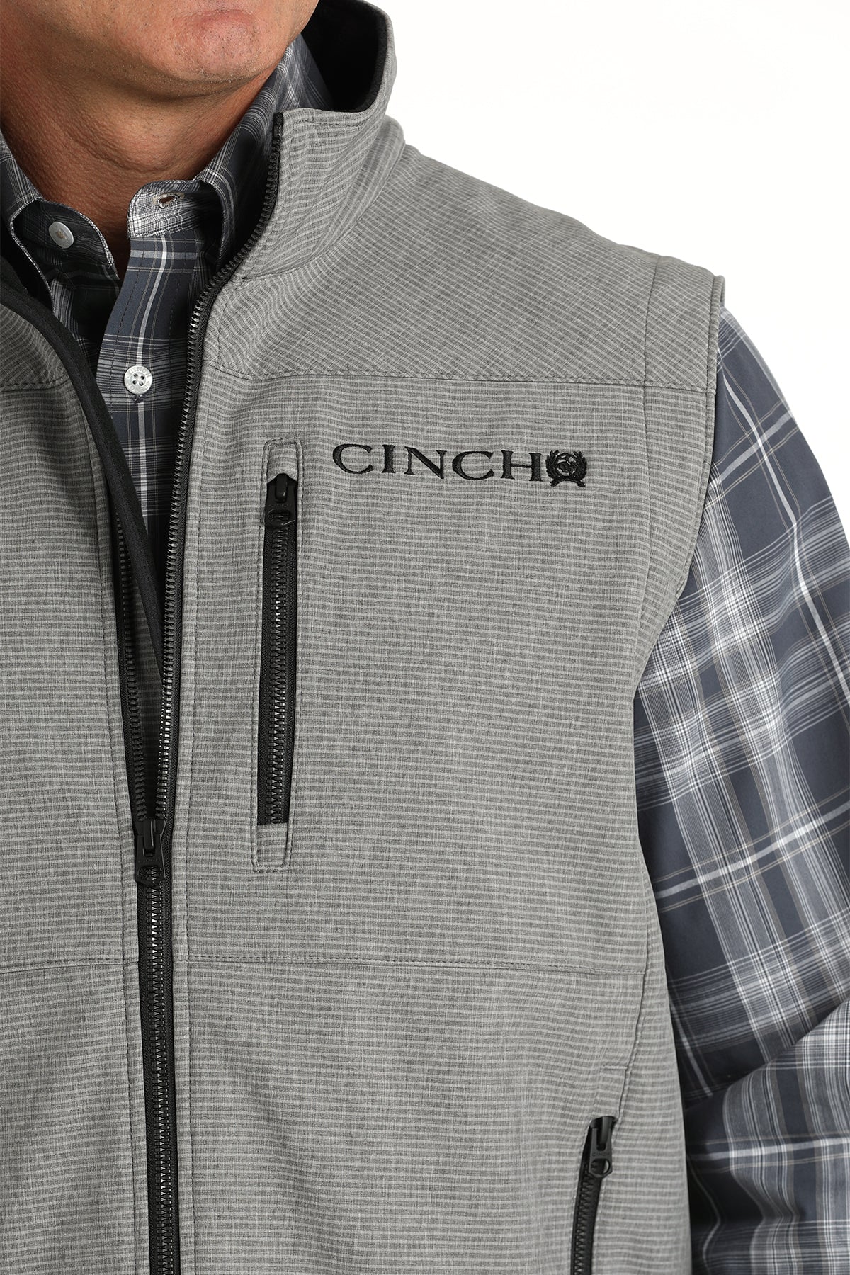 Cinch Bonded Vest Gray Stripe
