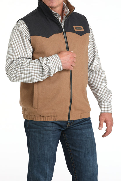Cinch Mens Concealed Carry Wooly Vest Brown