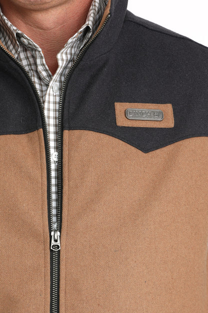 Cinch Mens Concealed Carry Wooly Vest Brown