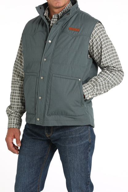 Cinch Quilted Vest Blue