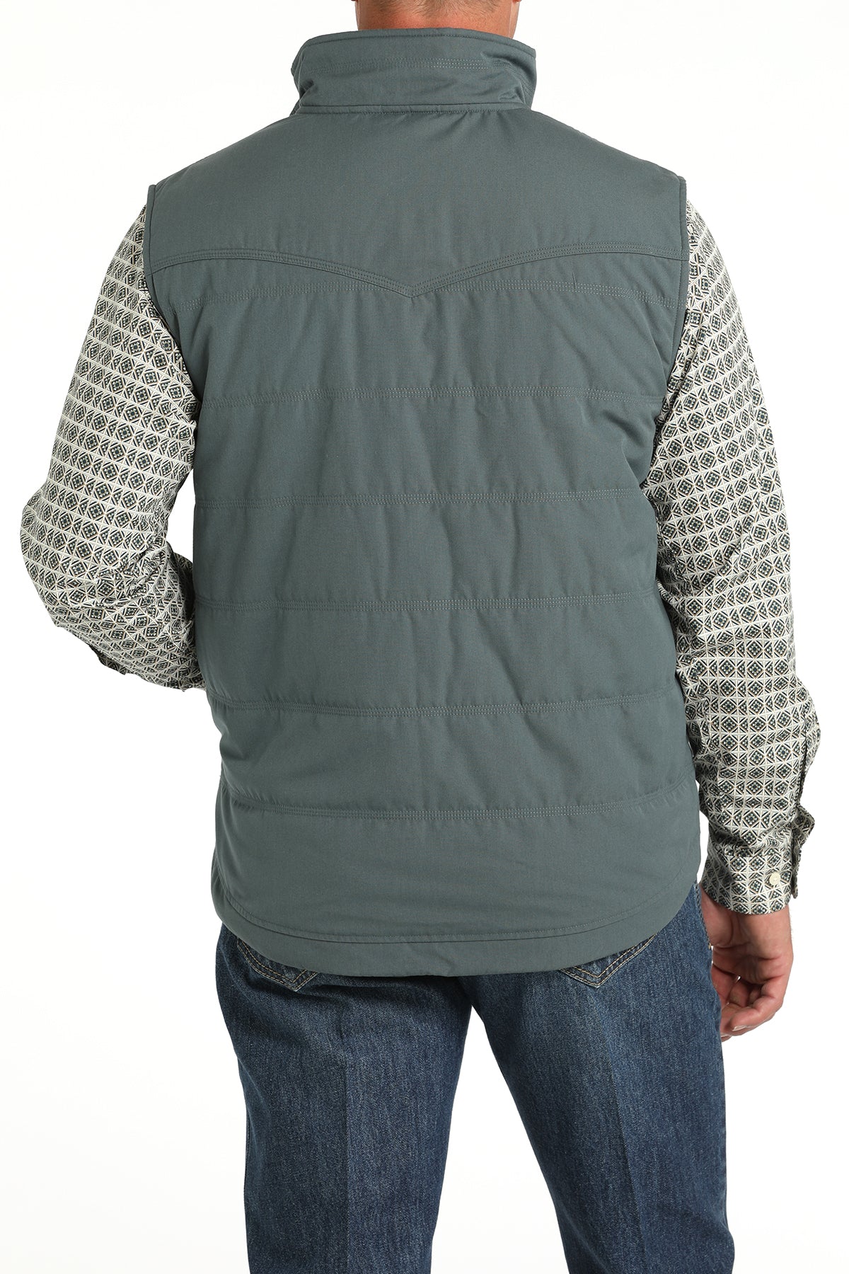 Cinch Quilted Vest Blue