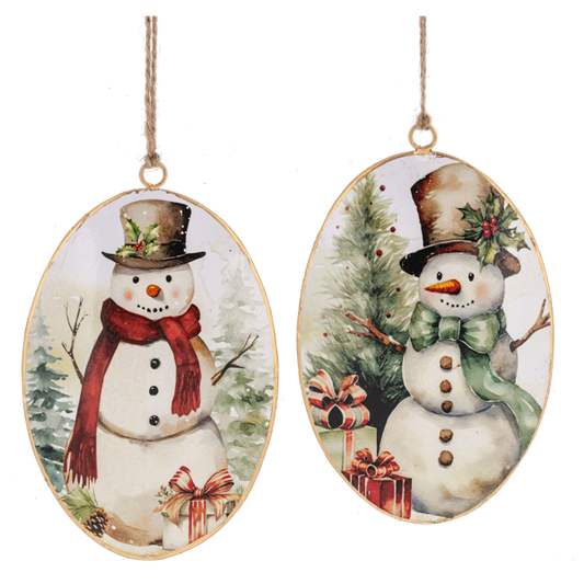Snowman Disk Ornaments