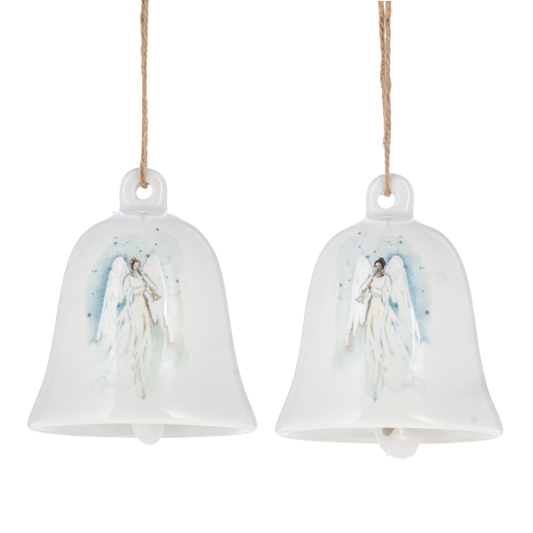 Watercolor Angel Bell Ornaments