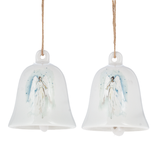 Watercolor Angel Bell Ornaments