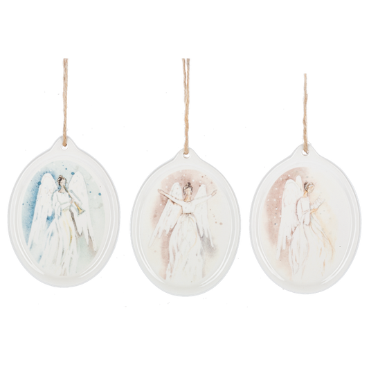 Watercolor Angel Disk Ornaments Dolomite