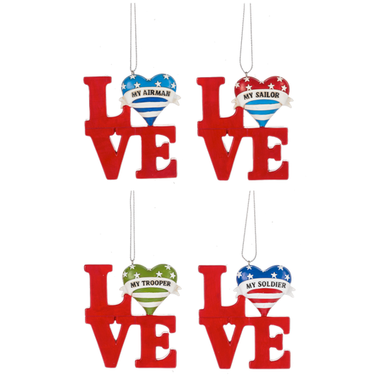 Military Love Ornaments