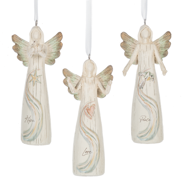 Angel Ornaments Hope, Love, & Peace
