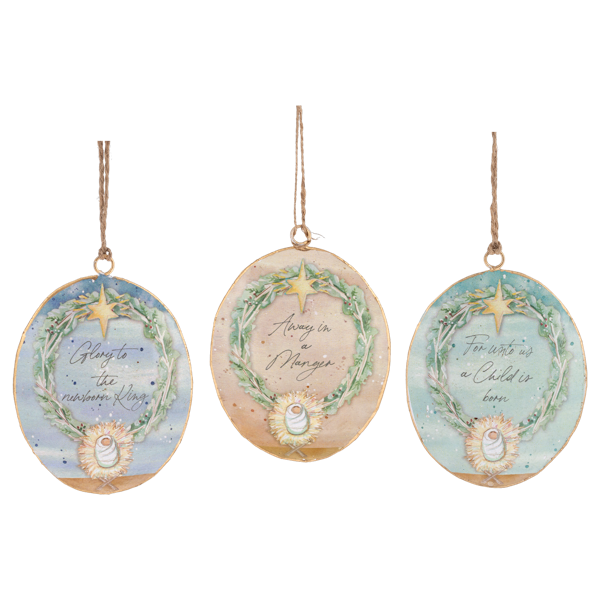 Watercolor Baby Jesus Ornaments