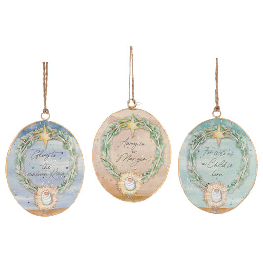 Watercolor Baby Jesus Ornaments