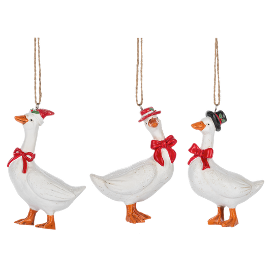 Cottage Geese Ornaments