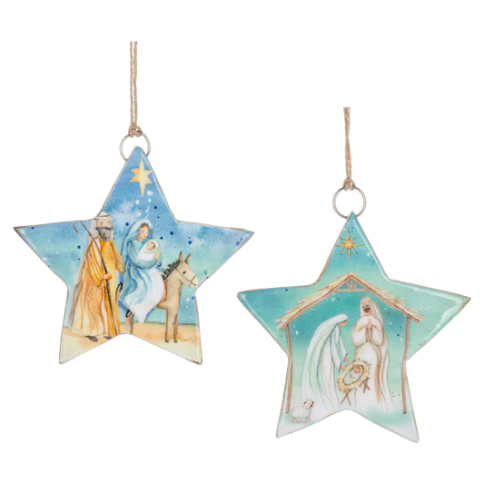 Watercolor Holy Family Ornaments