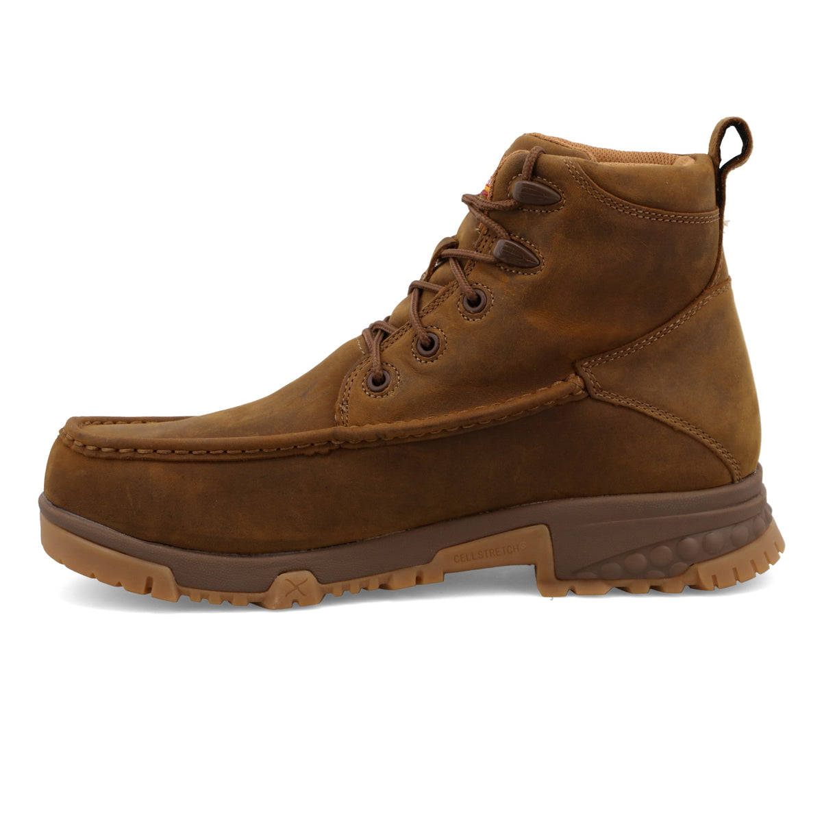 Twisted X 6" Distressed Saddle Work Boot Composite Toe Waterproof EH
