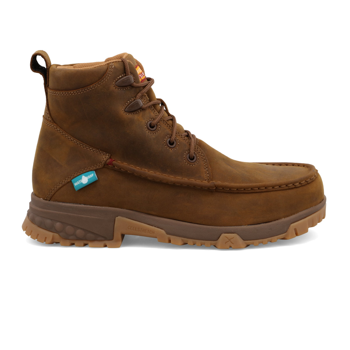 Twisted X 6" Distressed Saddle Work Boot Composite Toe Waterproof EH