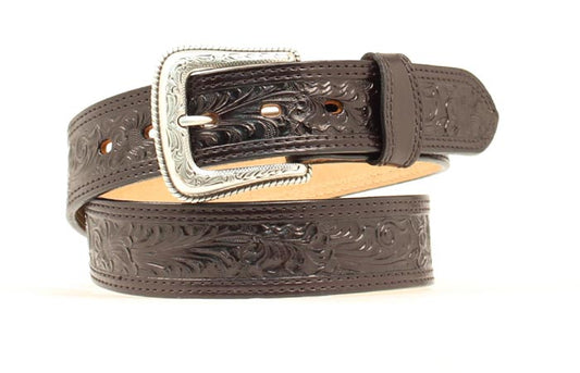 Nocona Black Hand Tooled Belt
