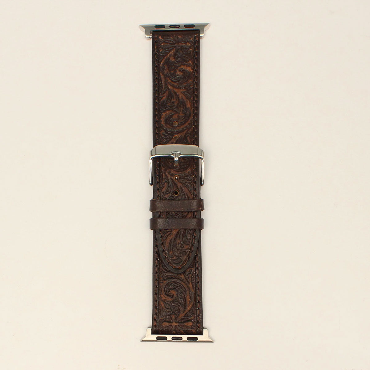 Noncona Tooled Chocolate iWatch Band