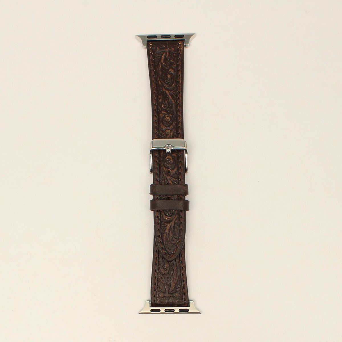 Noncona Tooled Chocolate iWatch Band