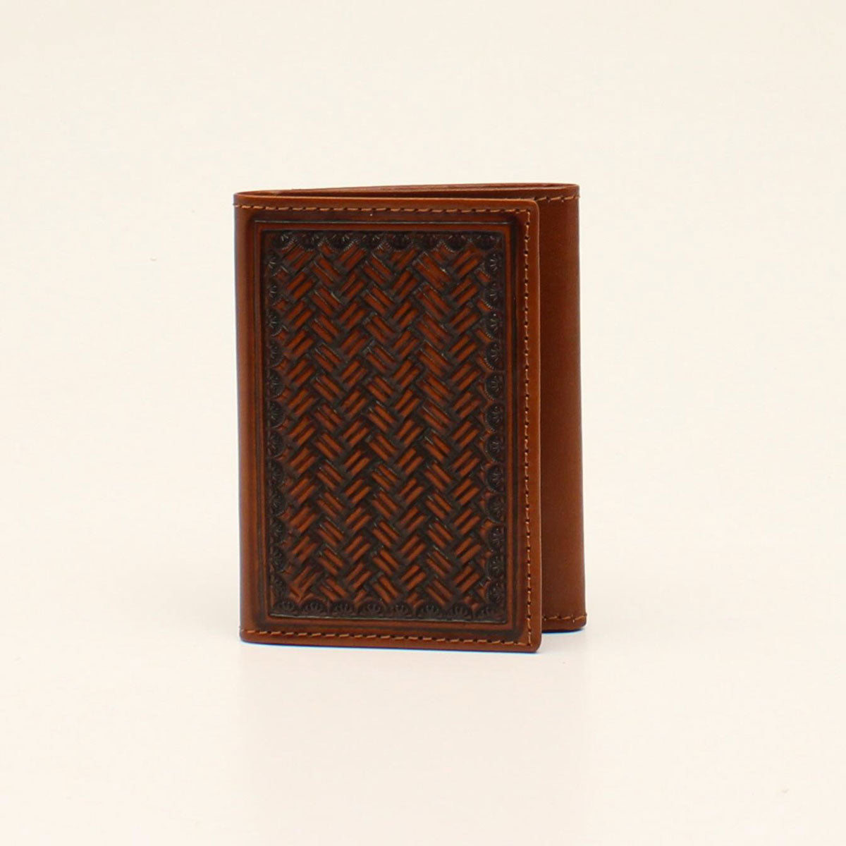 Nocona Embossed Weave Trifold Wallet