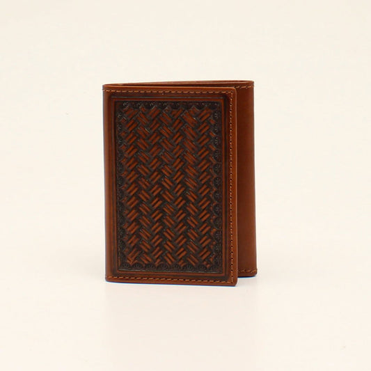 Nocona Embossed Weave Trifold Wallet
