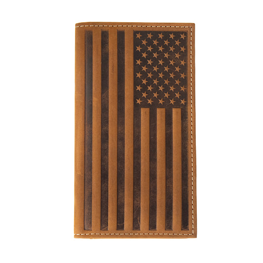 Nocona Leather Flag Rodeo Wallet