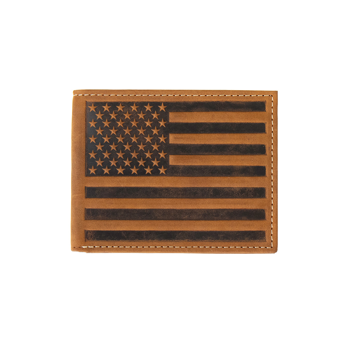 Nocona Leather Flag Bifold Wallet