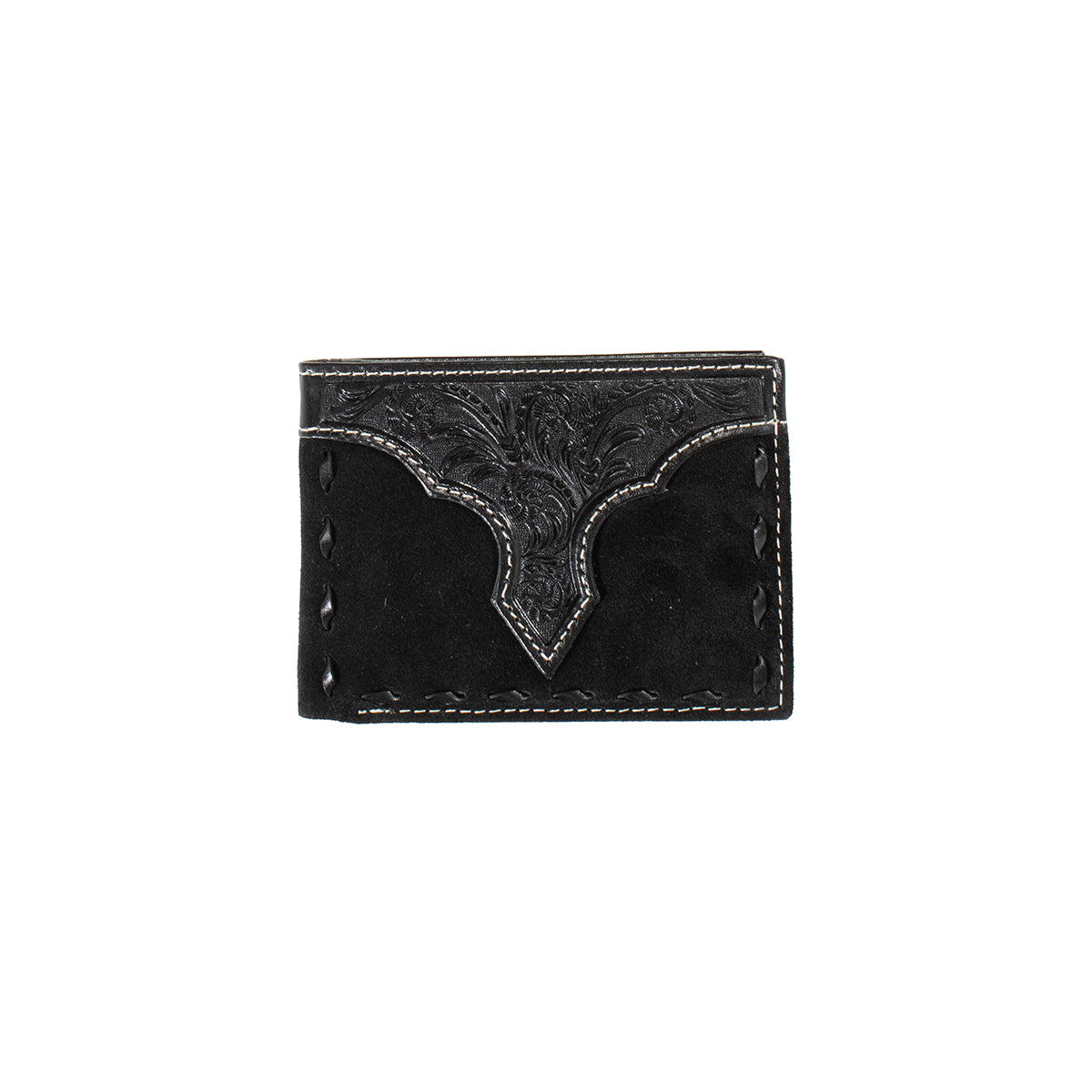 Nocona Black Roughout Bifold Wallet