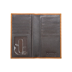 Nocona Mens Rodeo Wallet Southwest Embossed Medium Brown