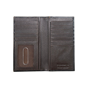 Nocona Mens Rodeo Wallet Tooled Scrolling Black