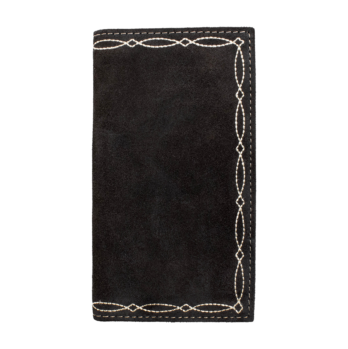 Nocona Rodeo Wallet Boot Stitch Roughout Black