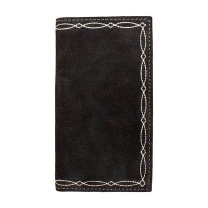 Nocona Rodeo Wallet Boot Stitch Roughout Black