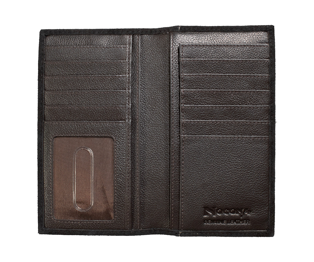 Nocona Rodeo Wallet Boot Stitch Roughout Black