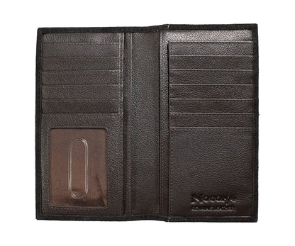 Nocona Rodeo Wallet Boot Stitch Roughout Black