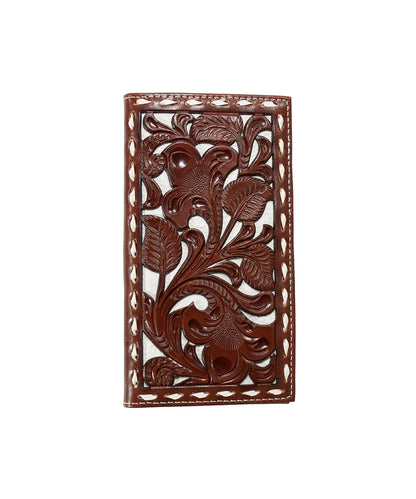 Nocona Ivory Inlay/Tan Rodeo Wallet