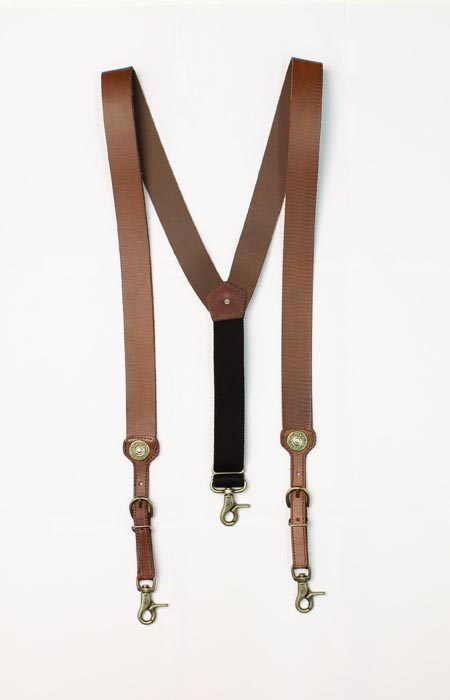 Nocona Leather Bullet Concho Suspenders