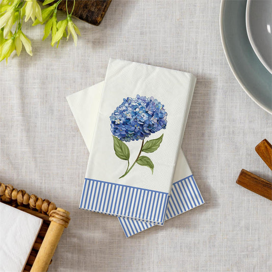 Evergreen Petal & Plow Paper Guest Towel Napkin Hydranga