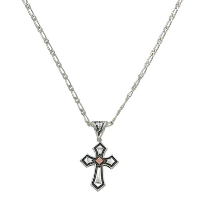 Montana Antique Silver Copper Cross Necklace
