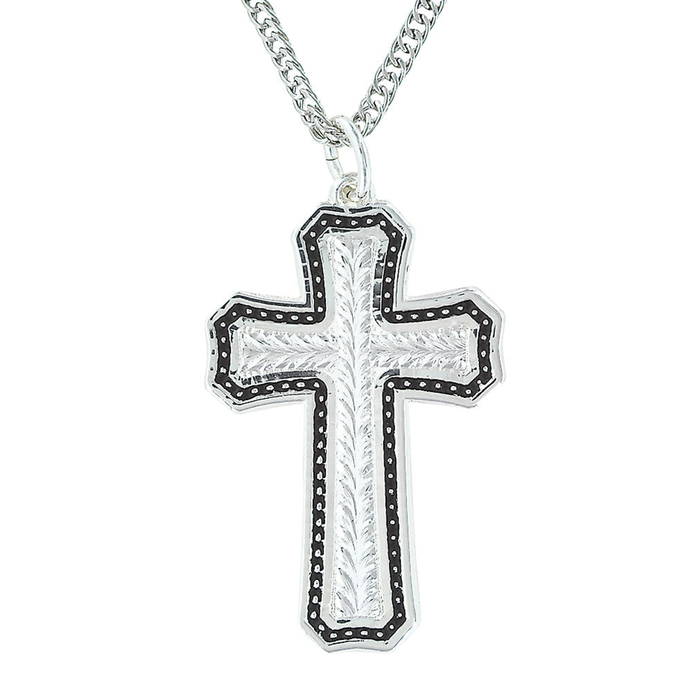 Montana Pinpoints and Wheat Cross Necklace