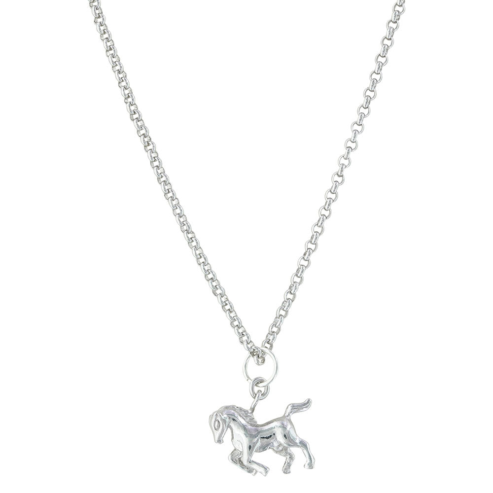 Montana Cowboy Way Horse Necklace