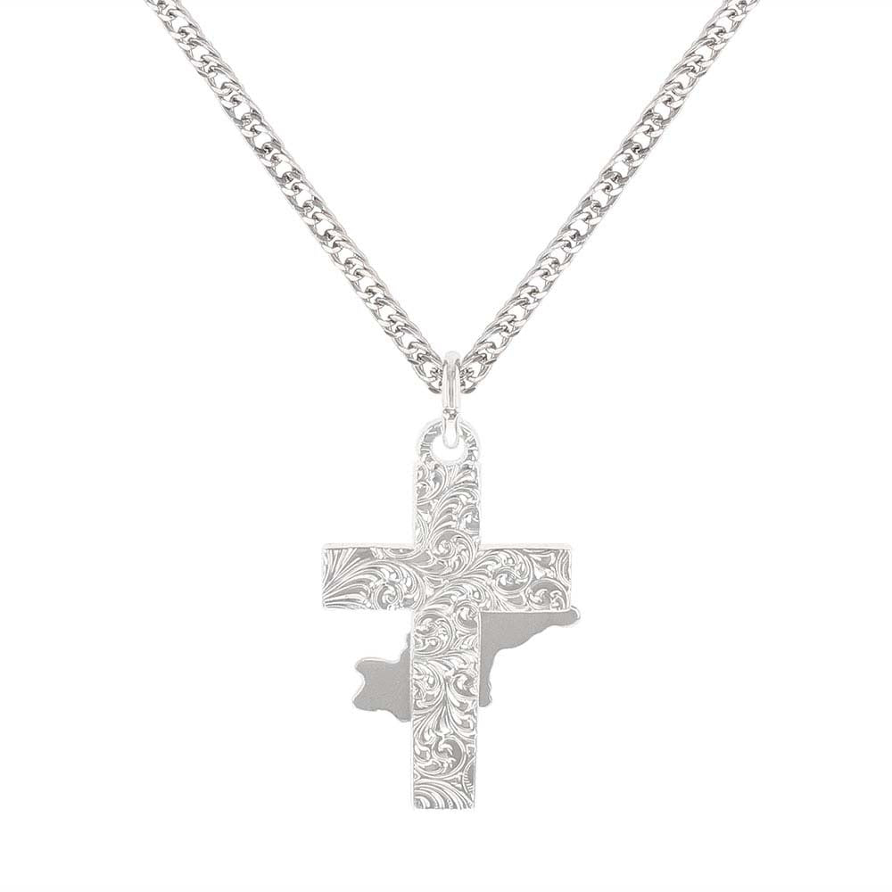 Montana Bullrider/Cross Necklace