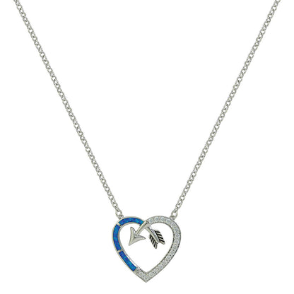 Montana Opal Arrow Heart Necklace