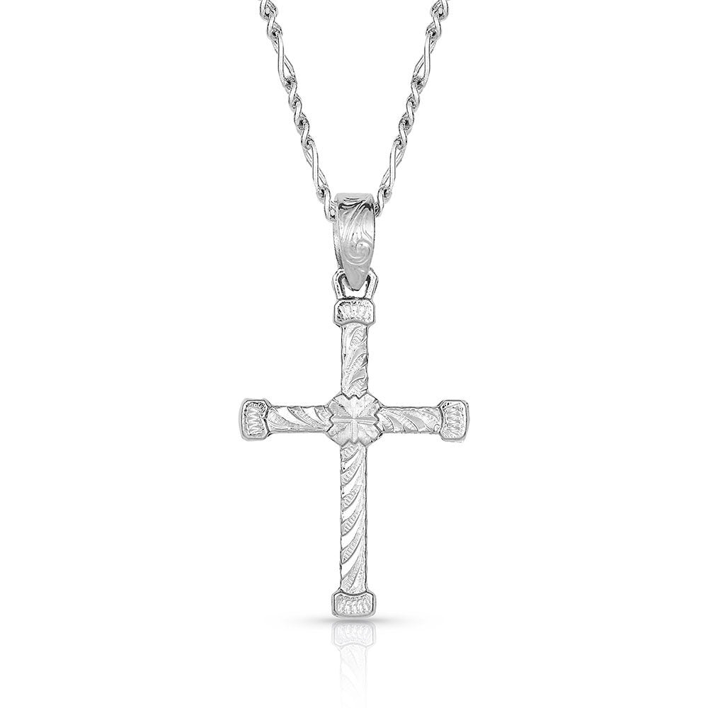 Montana Horseshoe Nail Cross Necklace