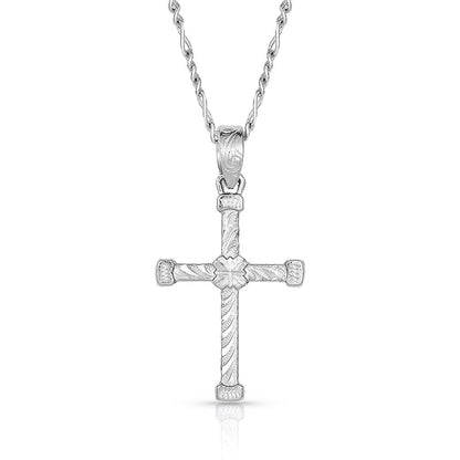 Montana Horseshoe Nail Cross Necklace