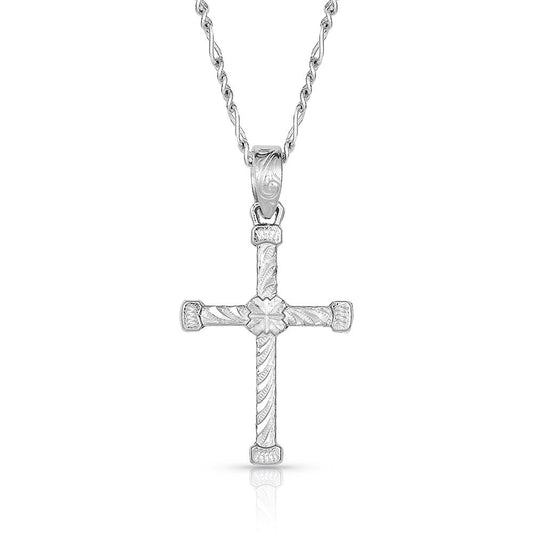 Montana Horseshoe Nail Cross Necklace
