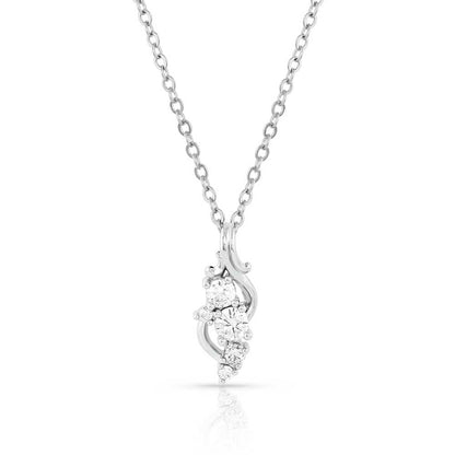 Montana Ice Flower Fiery Necklace
