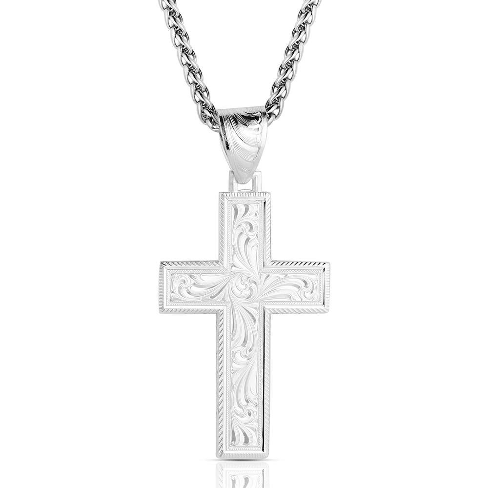 Montana Granite Peak Cross Necklace