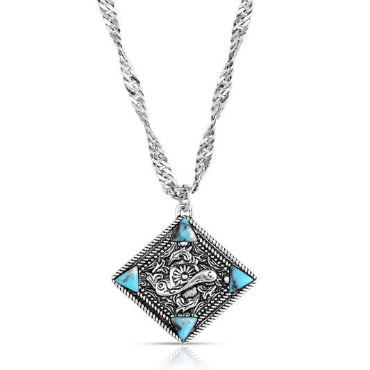 Montana Bluebell Charm Turquoise Necklace