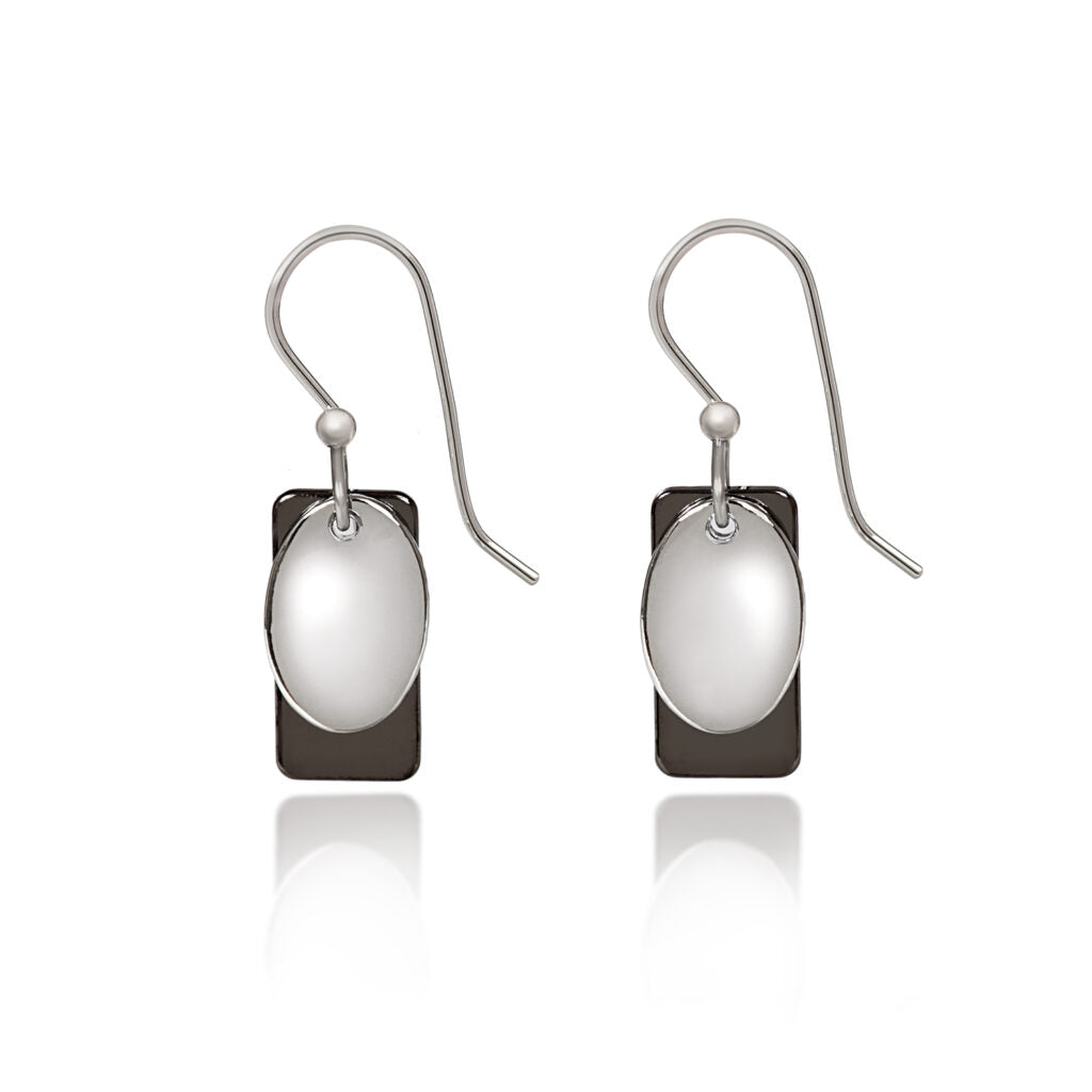Silver Forest Silver Mini Layered Shapes Earrings