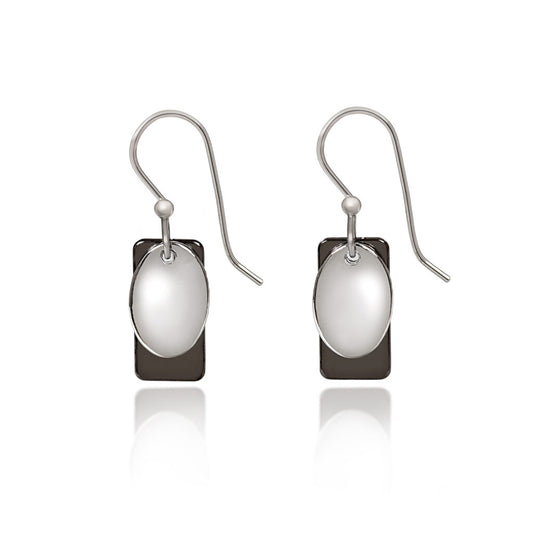 Silver Forest Silver Mini Layered Shapes Earrings